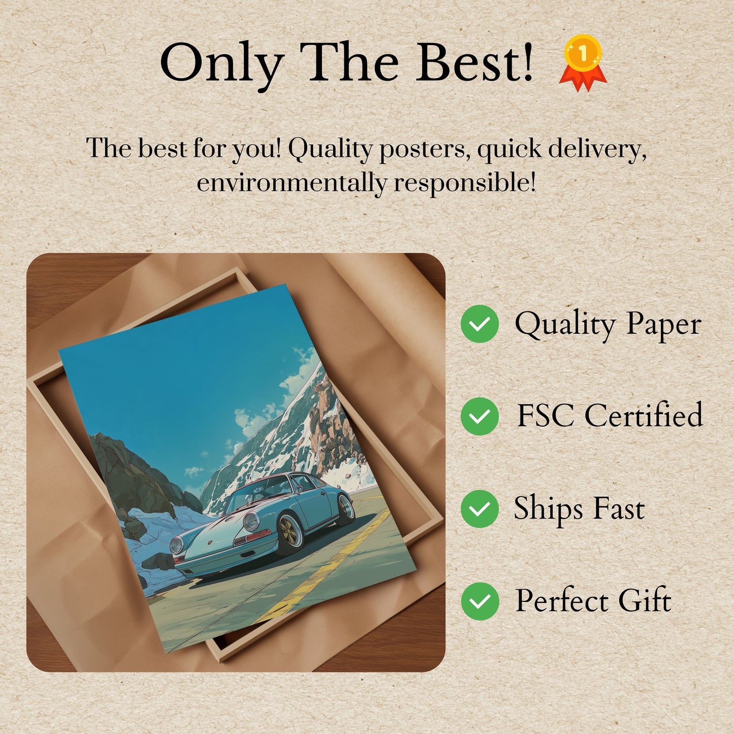 Alpine Curves Porsche Poster