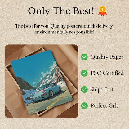 Alpine Curves Porsche Poster