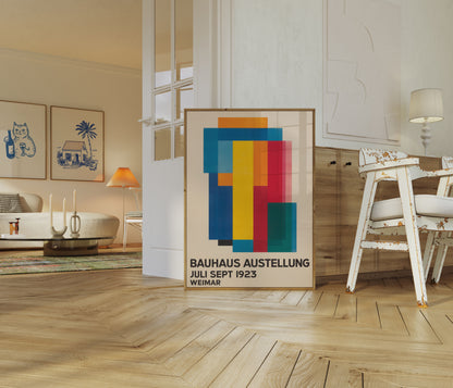 Bauhaus Exhibition Geometric Poster