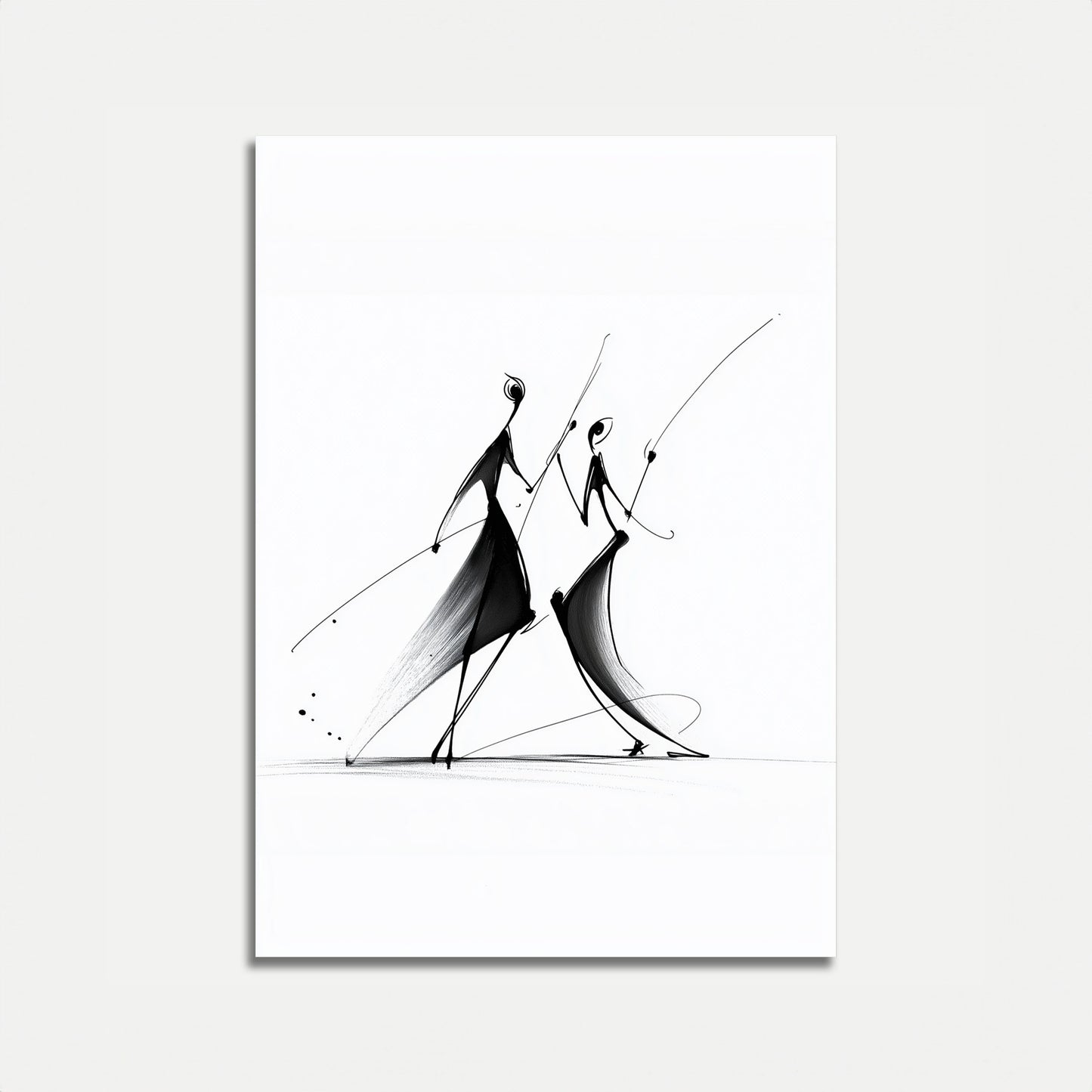 Elegante Dansesilhouetter Plakat