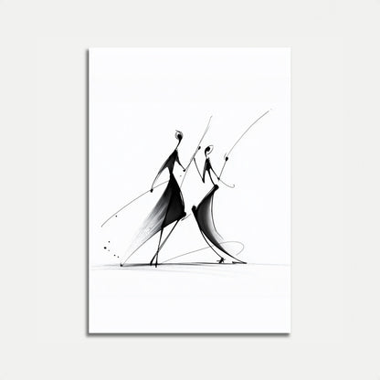 Elegante Dansesilhouetter Plakat