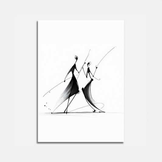 Elegant Dance Silhouettes Poster