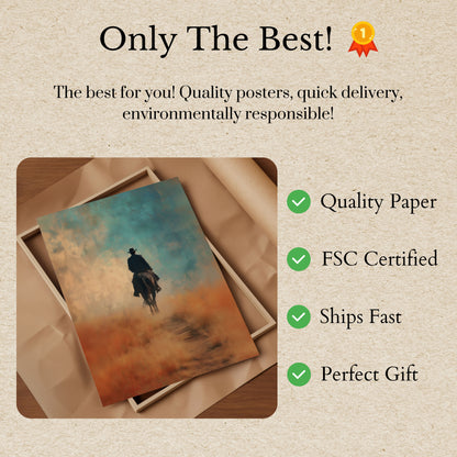 Lone Rider Desert Journey Poster