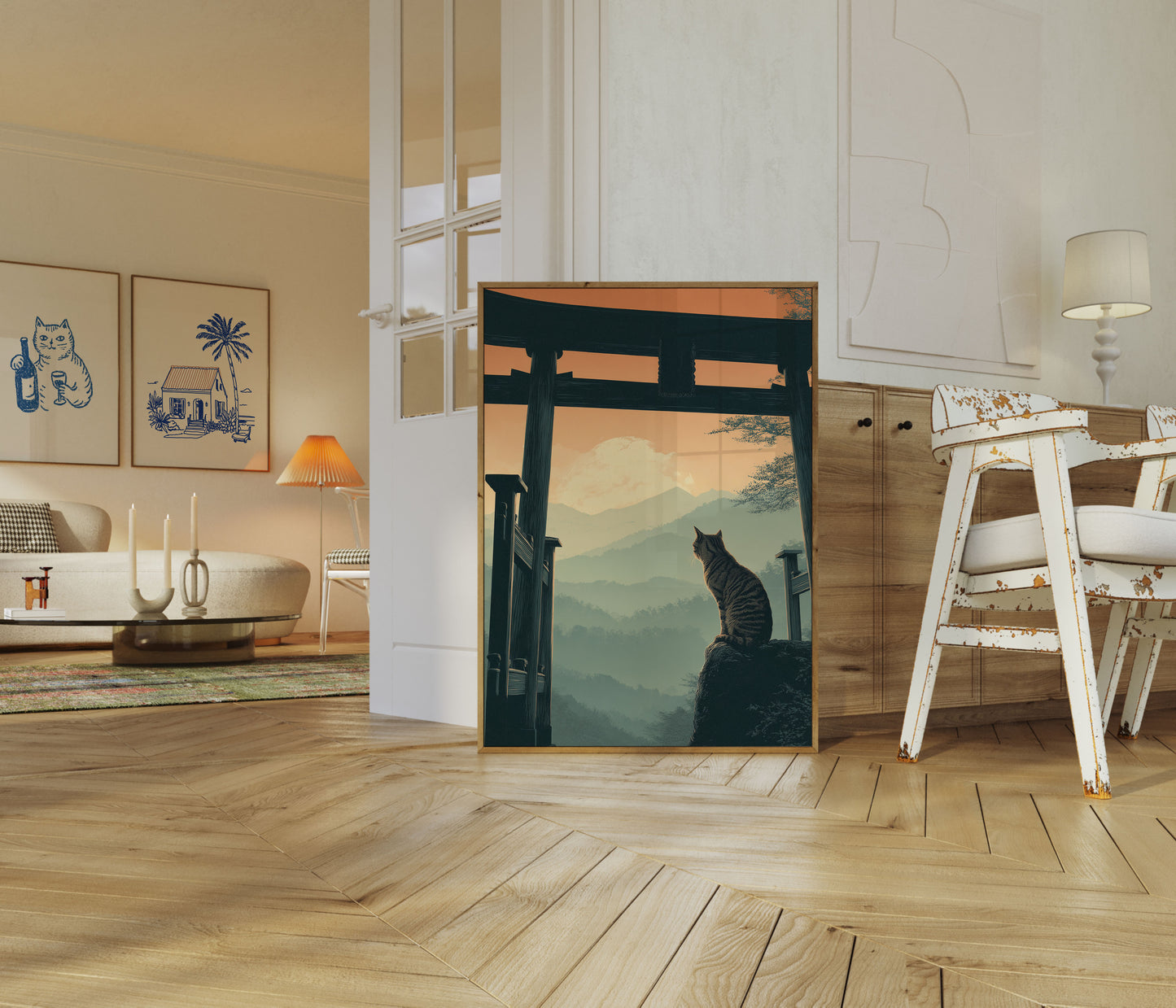 Mountain Cat Contemplation Poster