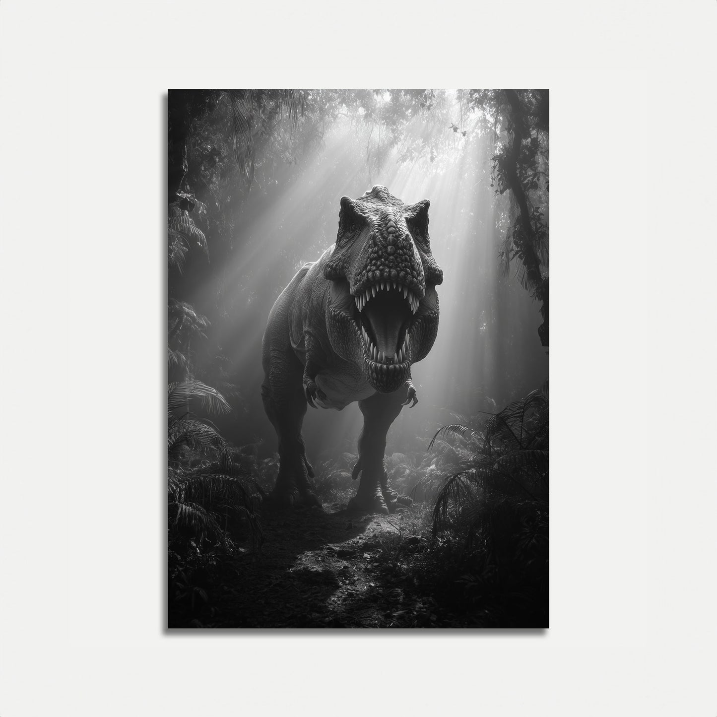 Póster del dinosaurio depredador primigenio