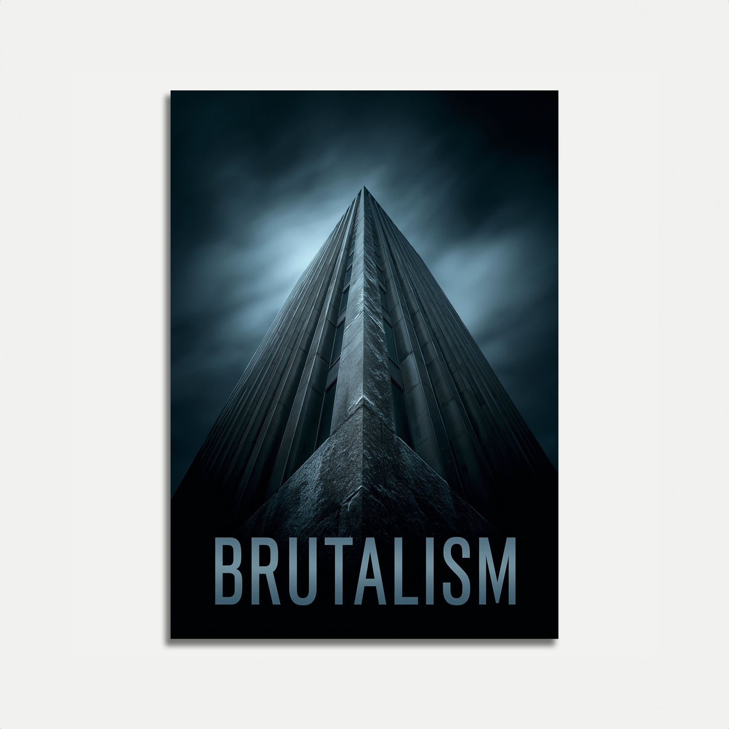 Brutalist Tower Architecture Poster