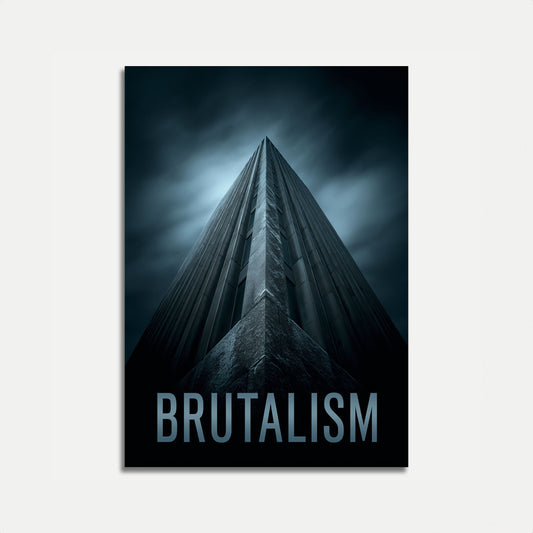 Brutalist Tower Architecture Poster