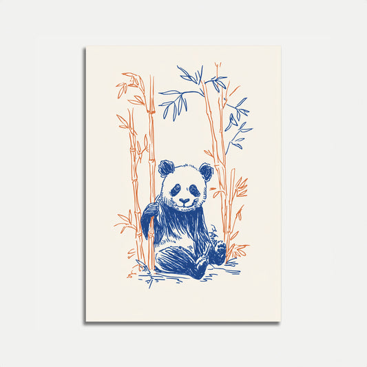 Gentle Panda Bamboo Forest Poster