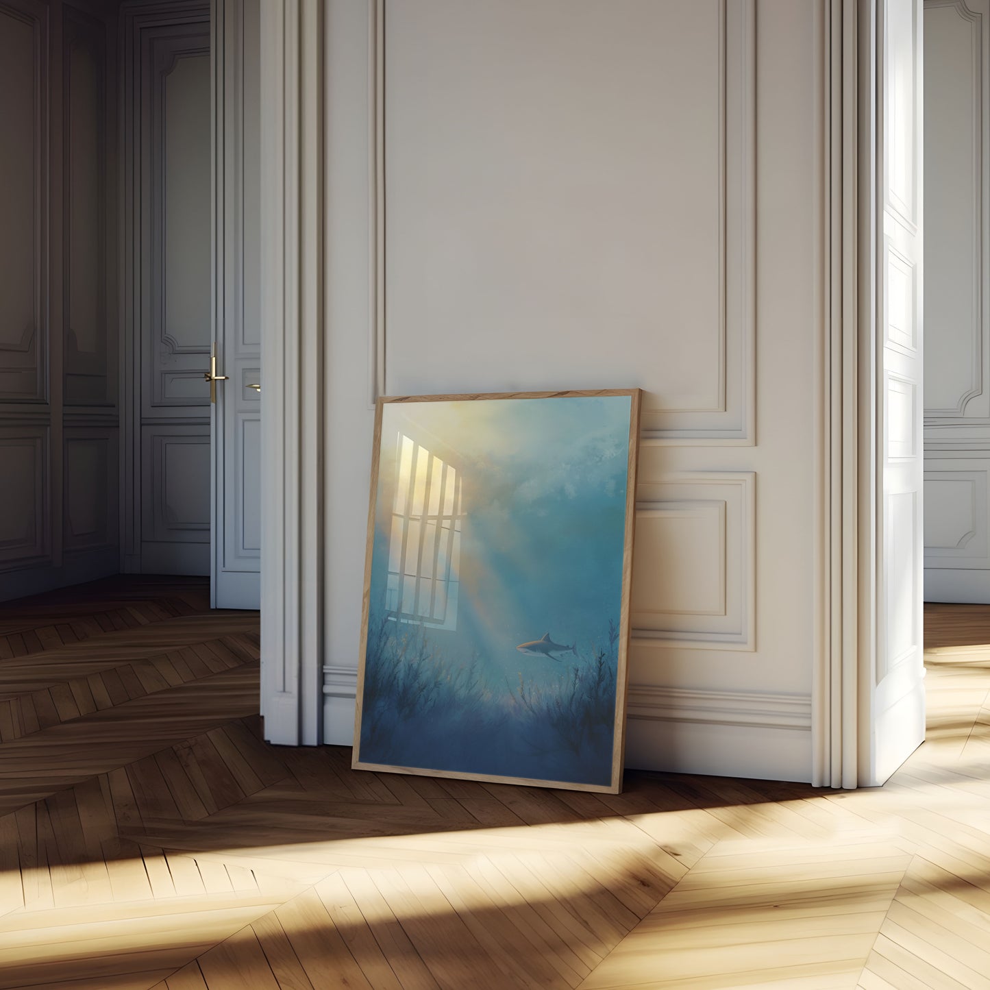 Serene Shark Underwater Poster