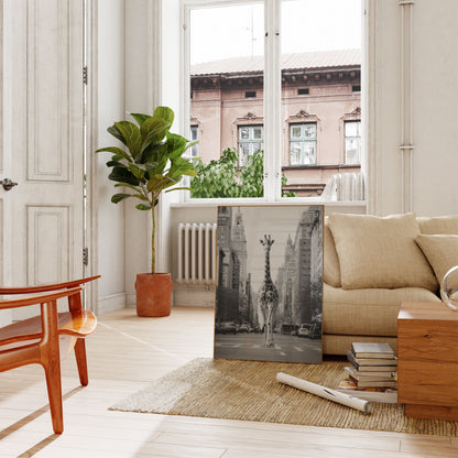 Urban Giraffe City Street Poster