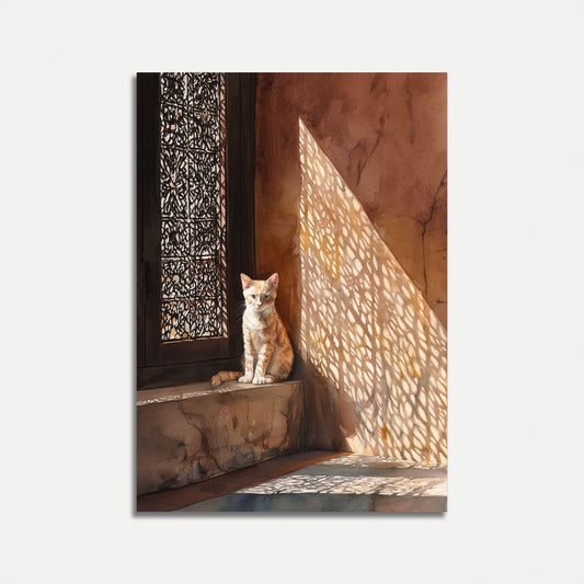 Ginger Cat in Sunlight Poster