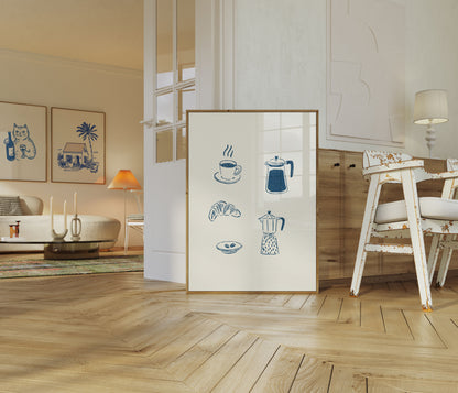 Morning Coffee Ritual Art Poster