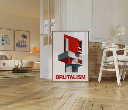 Designový plakát brutalistické architektury