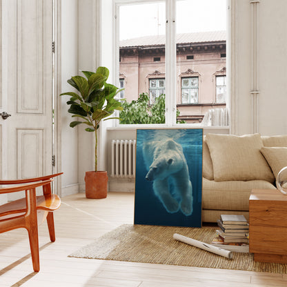 Arctic Dive Polar Bear Poster