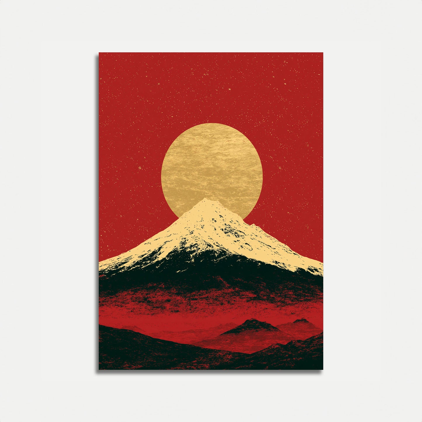 Mount Fuji Golden Sun Poster