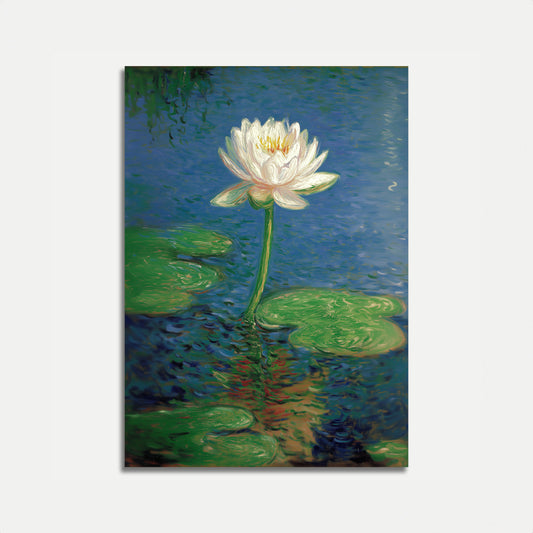 Affiche Fleur de Nénuphar Blanc