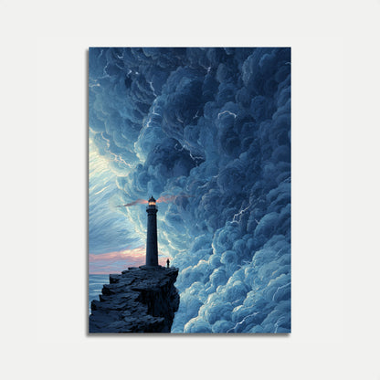 Storm's Edge Lighthouse Poster