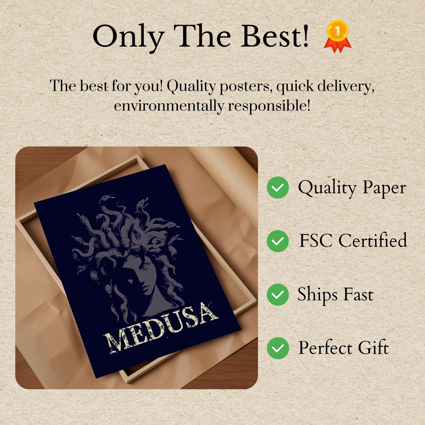 Medusa Mythology Poster