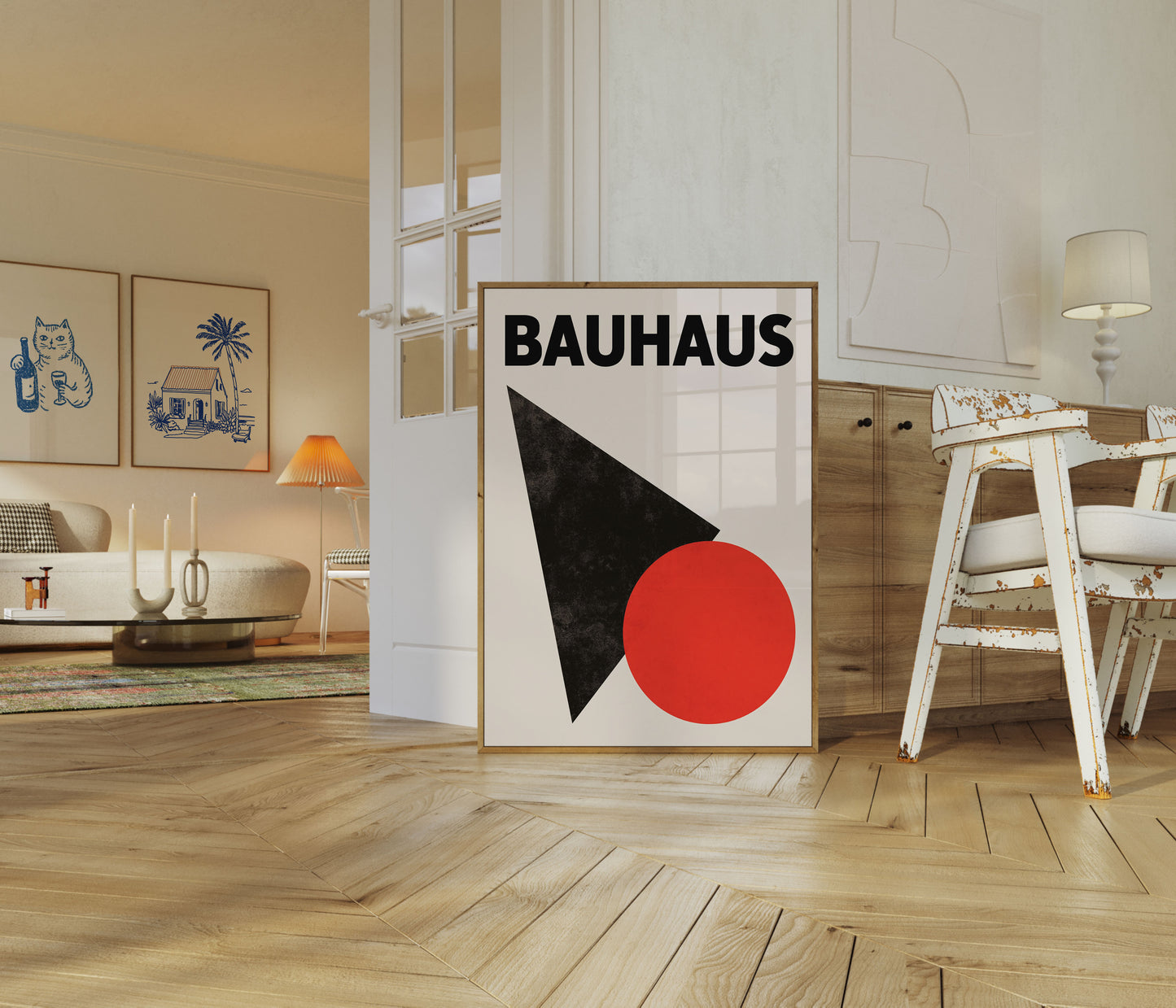 Bauhaus Geometrický Abstraktní Plakát
