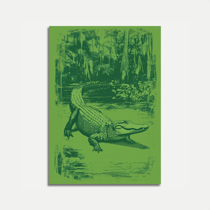 Póster del caimán guardián del pantano