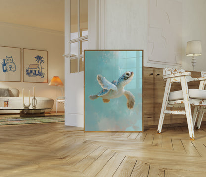 Serene Sea Turtle Swimming Poster