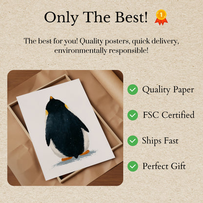 Elegant Penguin Silhouette Poster