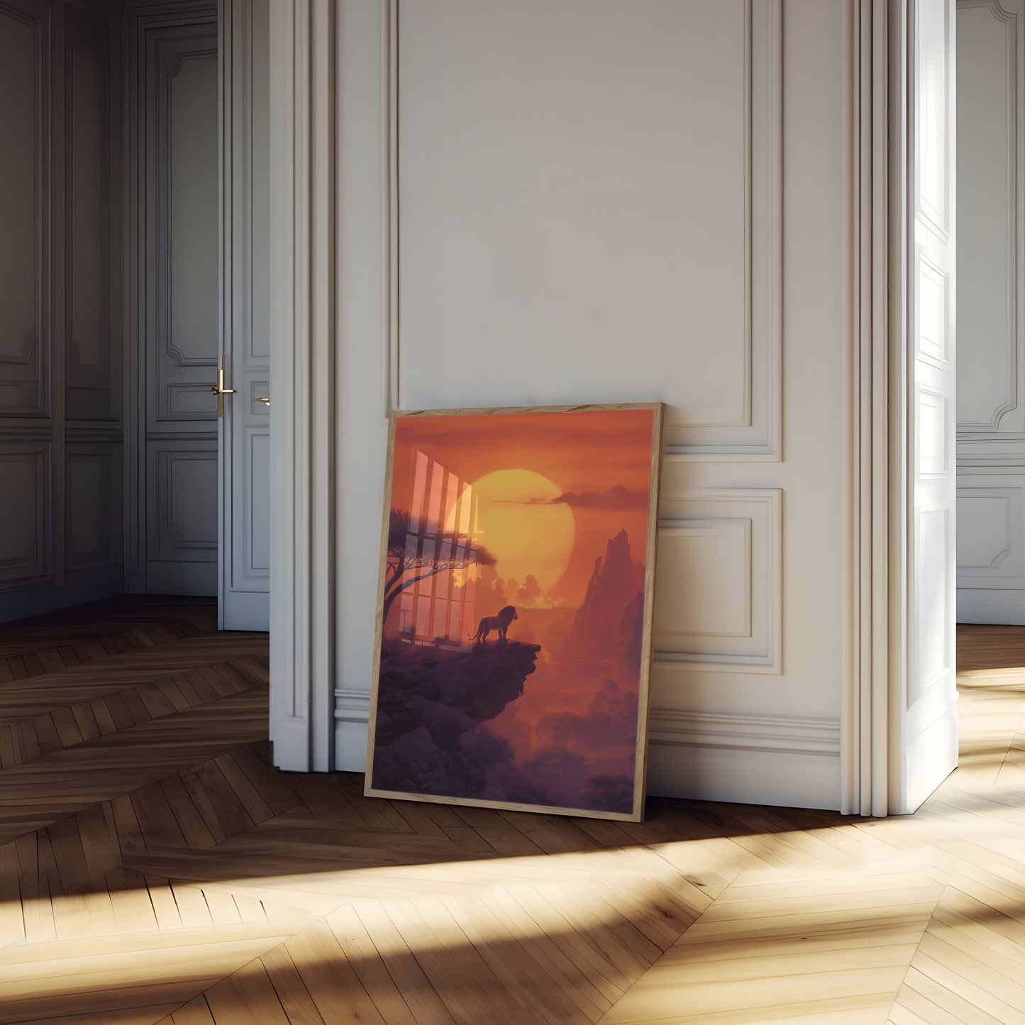 Poster della Scogliera al Tramonto del Re Leone