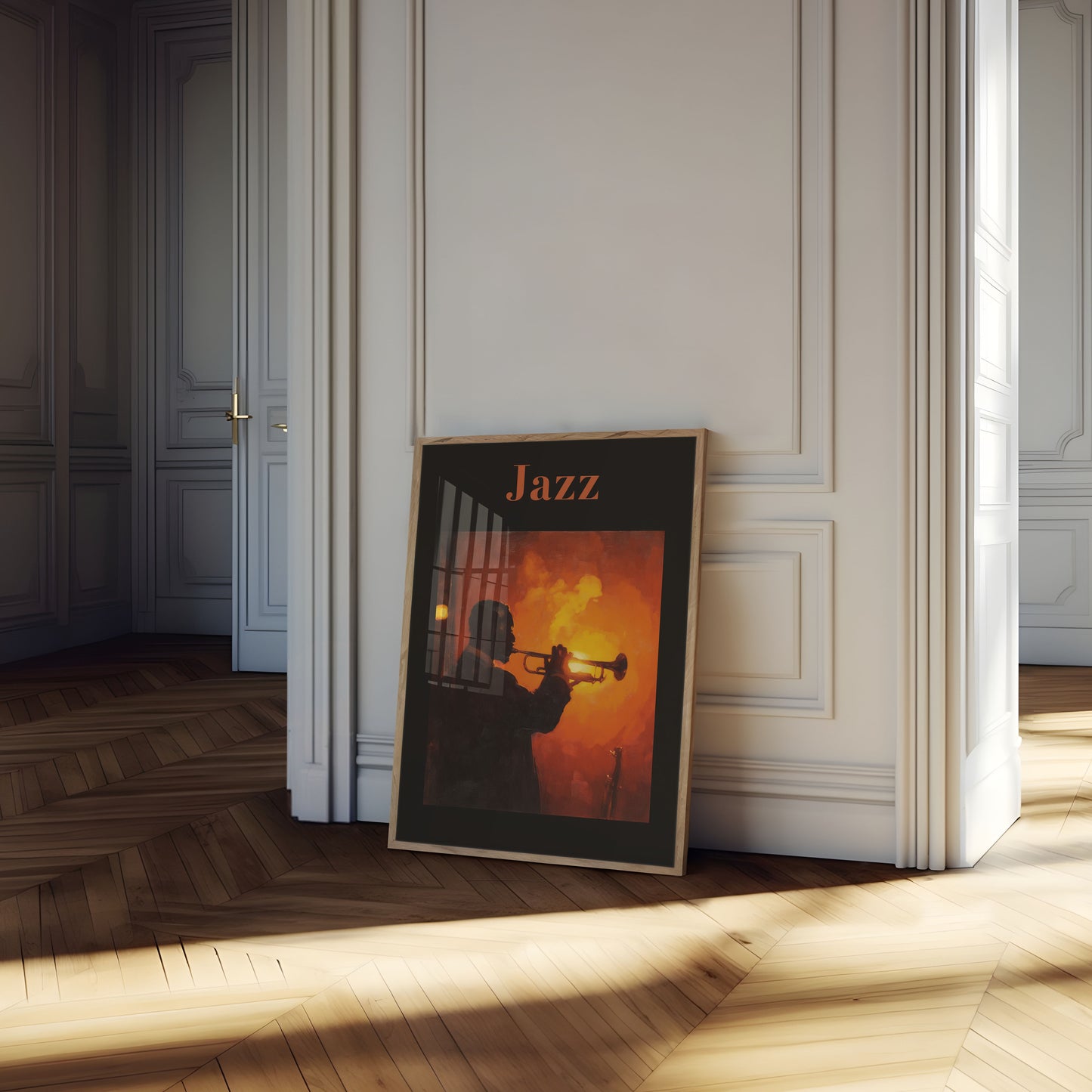 Jazz-Trompeter-Silhouetten-Poster