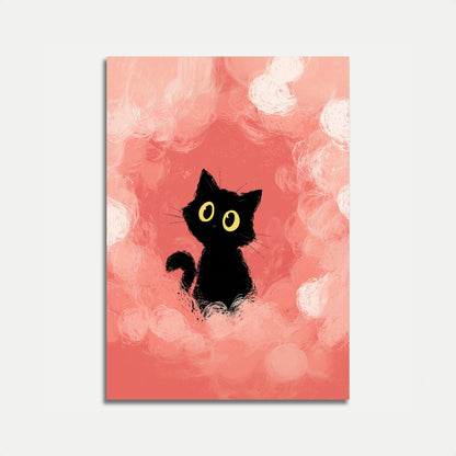Affiche Chat Noir aux Yeux Dorés