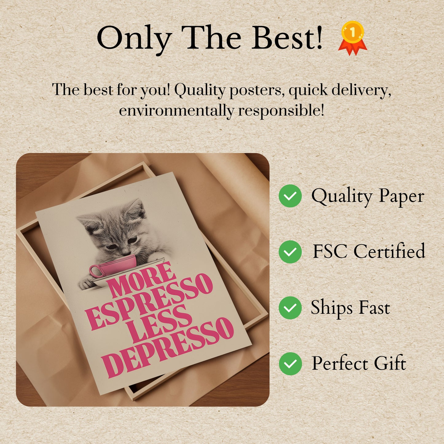 More Espresso Less Depresso Poster