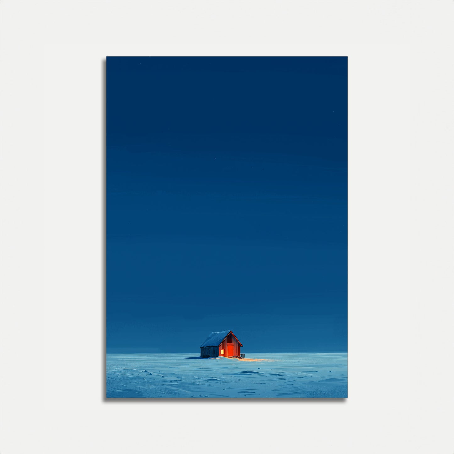 Solitary Cabin Winter Poster