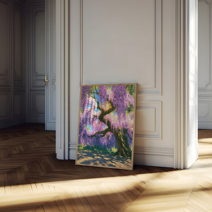 Poster Albero Glicine Fiorito