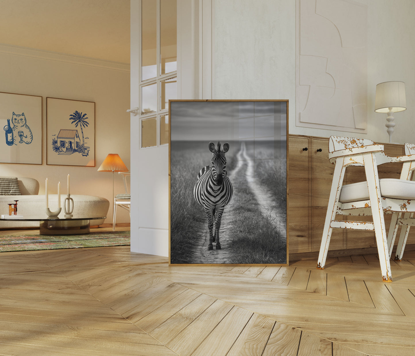Solitary Zebra Wilderness Poster