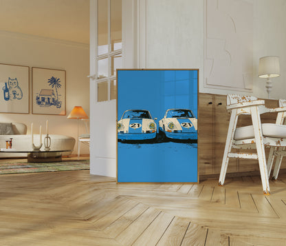Classic Racing Porsche Number 21 Poster