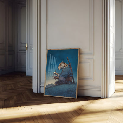 Samurai Tiger Dining Poster