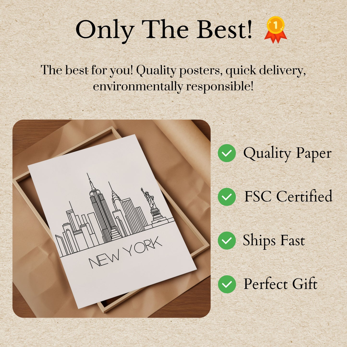 New York City Skyline Poster