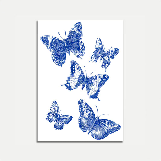 Blue Butterfly Collection Poster