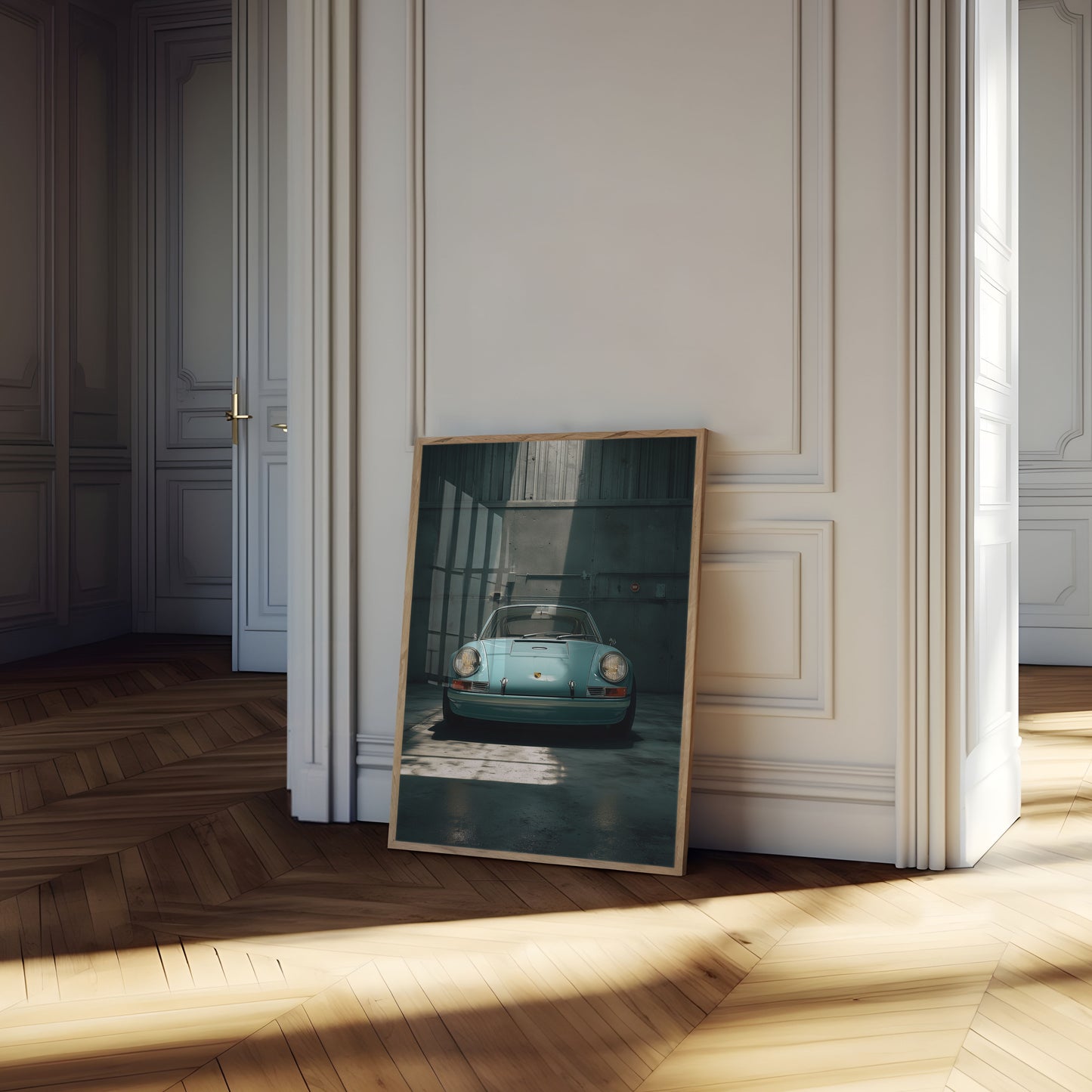 Classic Blue Porsche 911 Poster