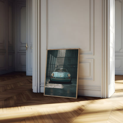 Classic Blue Porsche 911 Poster