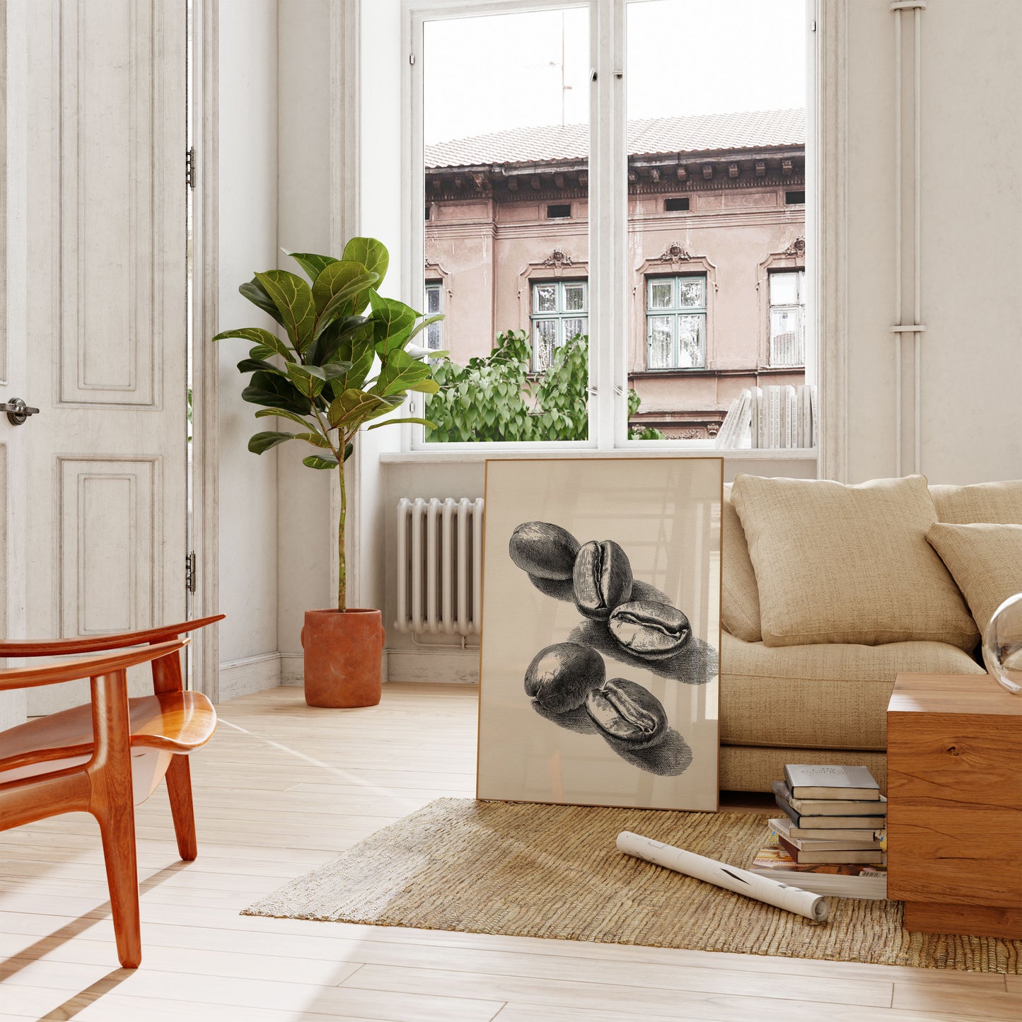 Vintage Coffee Beans Poster