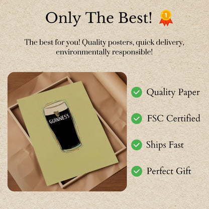 Classic Guinness Dark Beer Poster