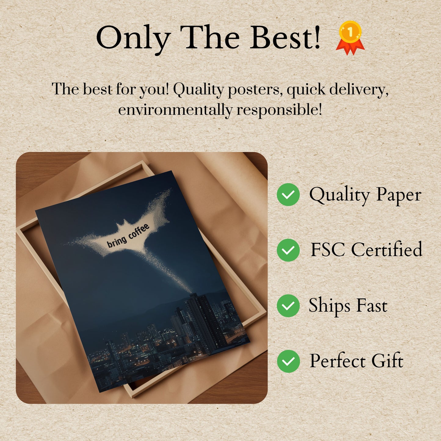 Bat Signal Coffee Call Poster