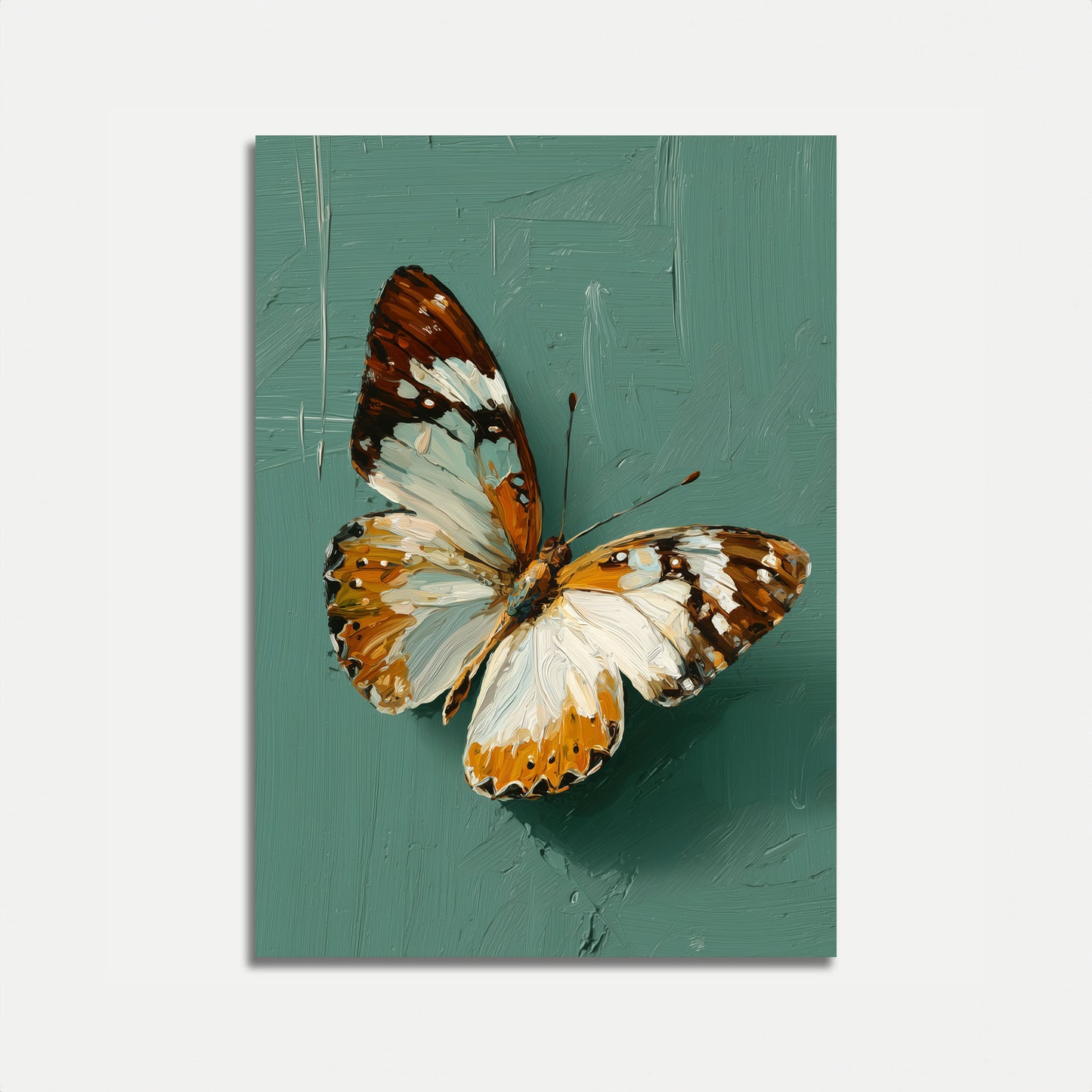 Póster elegante de alas de mariposa