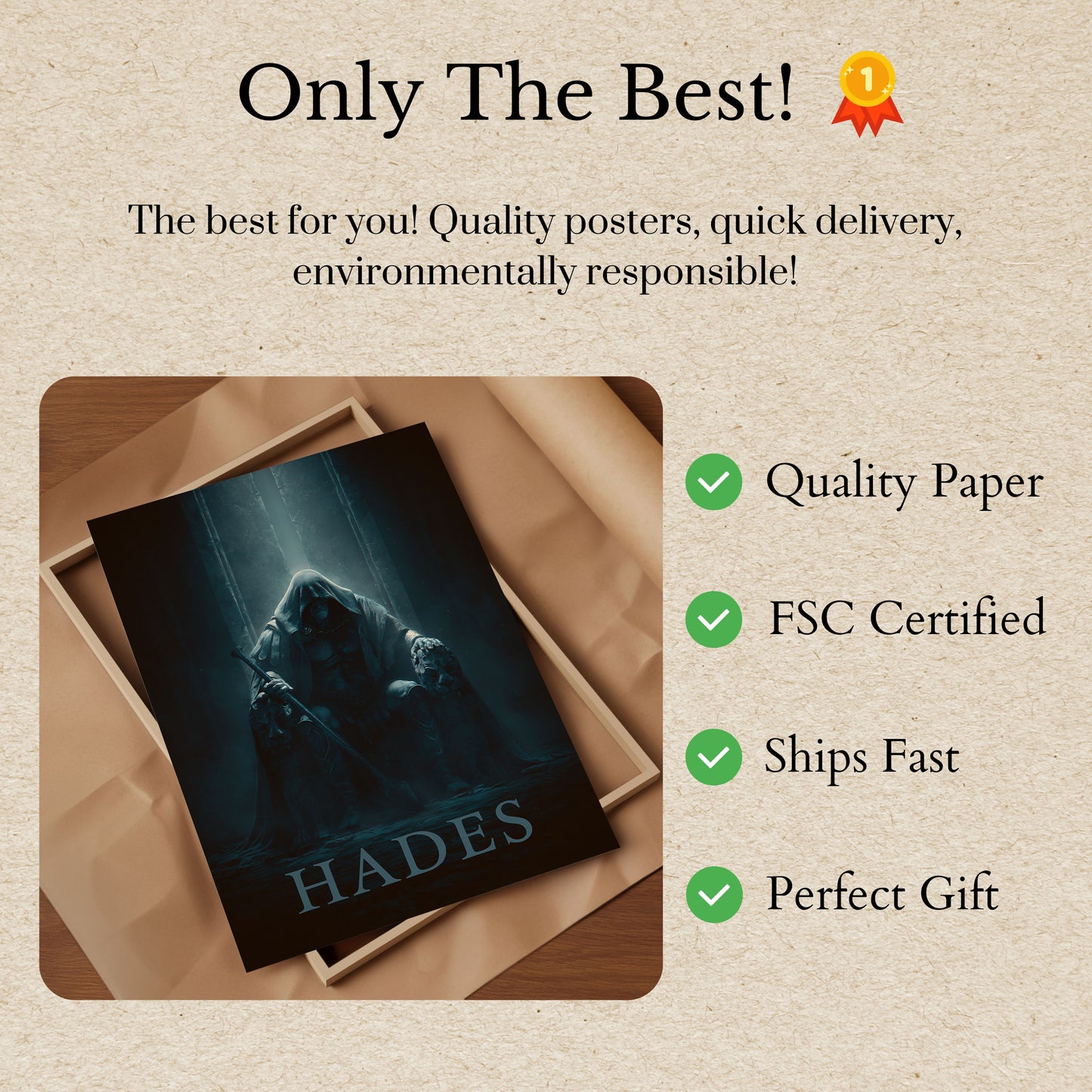 Hades Greek God Underworld Poster