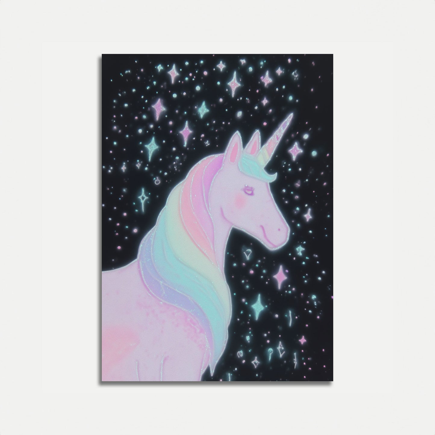Starry Magical Unicorn Poster