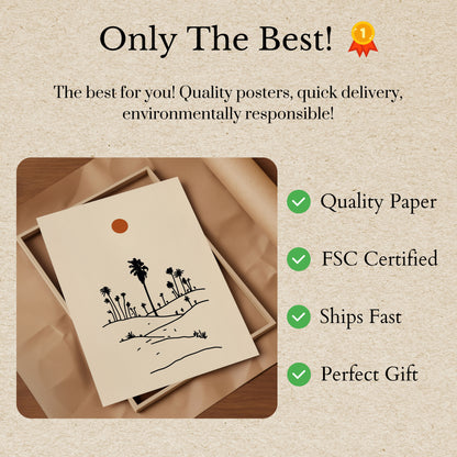 Desert Palms Under Sun Poster