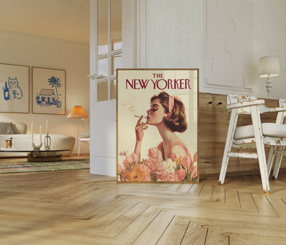 Elegant Smoker New Yorker Poster