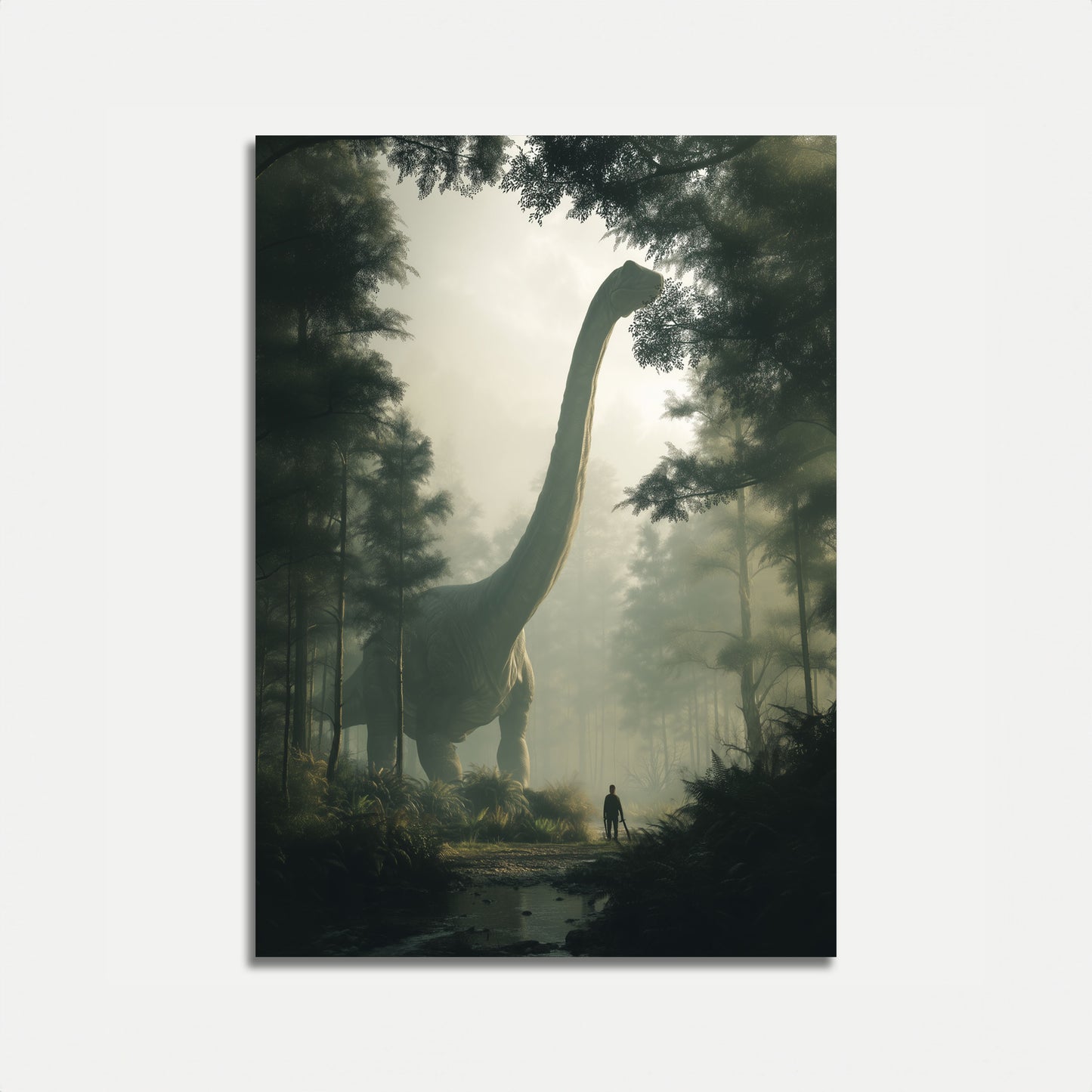 Ancient Forest Brontosaurus Poster