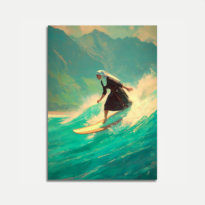 Holy Surf Rider Mountain Wave Poster