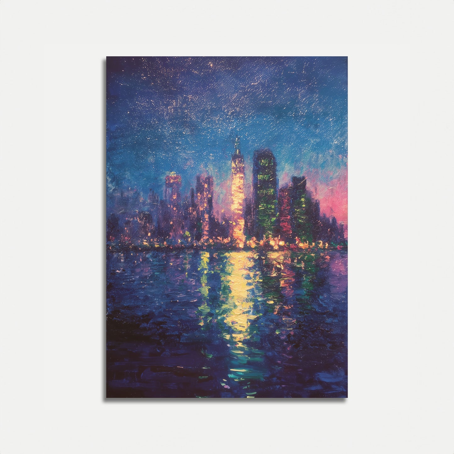 Glittering City Nights Poster